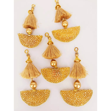 Pale Gold Bead Tassels Latkan, Indian Latkans, Blouse Latkan